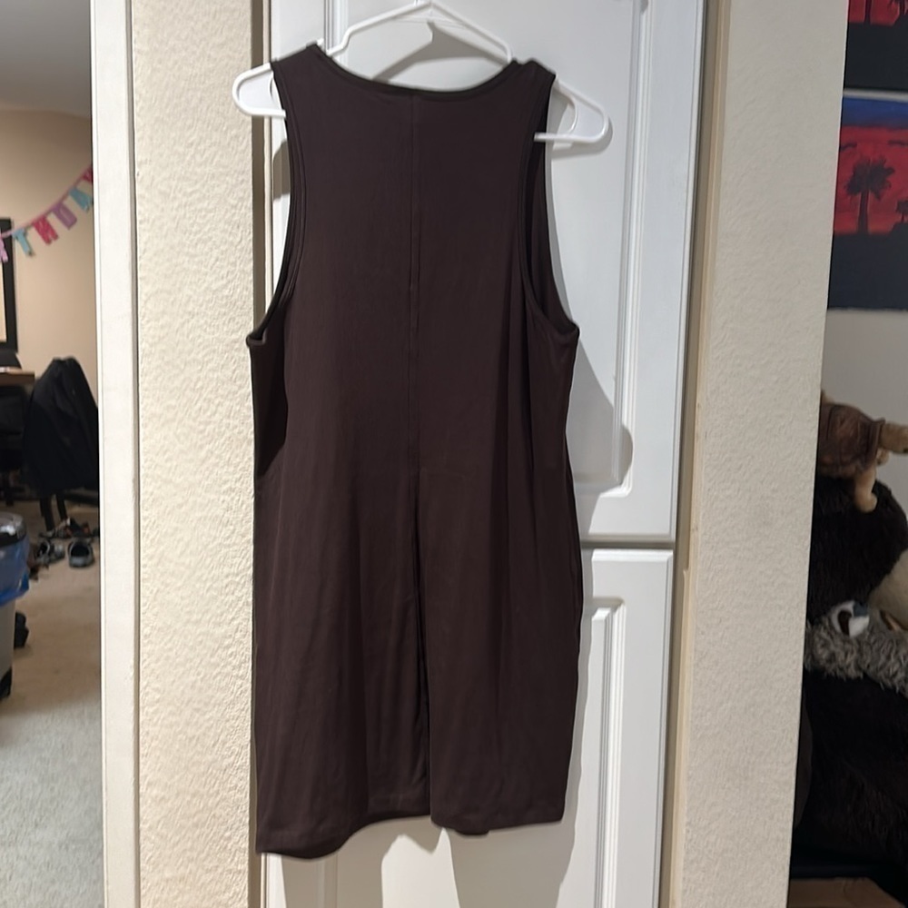 Aritzia TNA Juno Dress - Rich Mocha Brown - Size XL - Picture 9 of 9